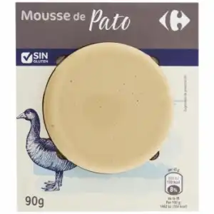 Mousse de pato Carrefour sin gluten 90 g