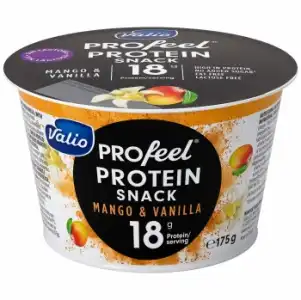 Queso quark de mango y vainilla con proteínas sin azúcar añadido Valio Profeel Protein sin gluten sin lactosa 175 g.