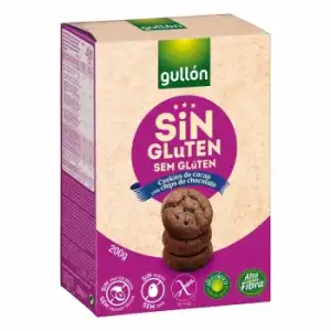 Galletas de cacao con pepitas de chocolate Gullón sin gluten 200 g.