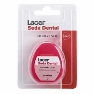 Seda dental con cera y flúor Lacer 50 m.