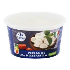 Perlas de mozzarella