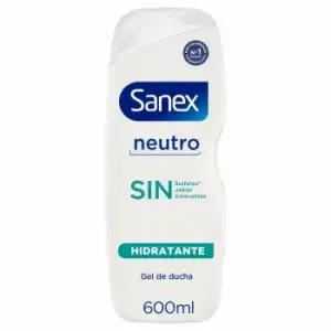 Gel de ducha neutro hidratante Sanex 600 ml.