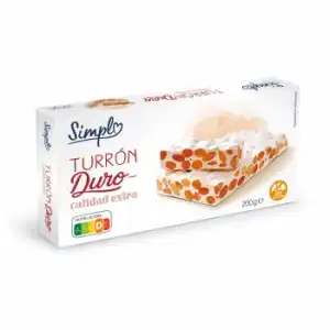 Turrón duro Simpl sin gluten 200 g