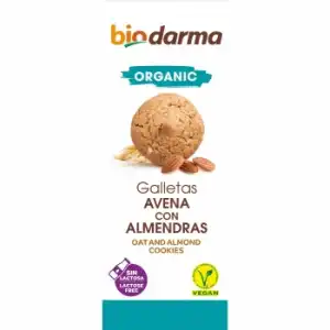 Galletas con avena y almendra ecológicas Bio Darma 130 g.