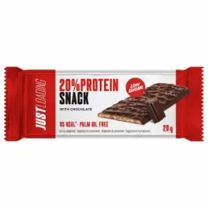 Snack de chocolate alto en proteínas Just Loading 20 g.