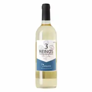 Vino D.O. Valdepeñas blanco crianza Tres Reinos 75 cl.