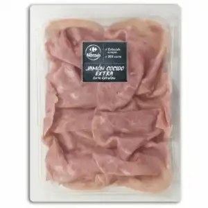 Jamón Cocido Extra en lonchas extrafinas Carrefour El Mercado 100 g