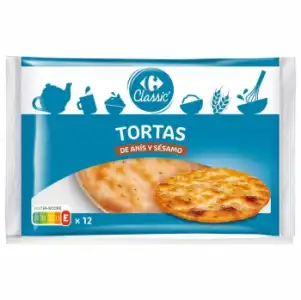 Torta de anís y sésamo Classic' Carrefour 400 g.