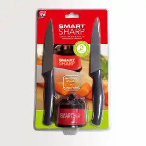 Afilador Cuchillos de Plástico SMART SHARP 3 pzas - Rojo