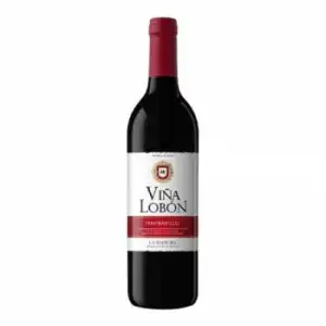 Vino D.O. Mancha tinto tempranillo Viña Lobón 75 cl.