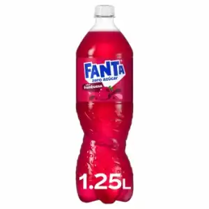 Fanta de frambuesa Zero botella 1,25 l.