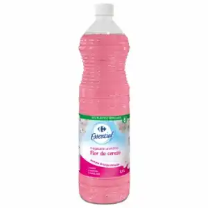 Fregasuelos aromático flor de cerezo Essential Carrefour 1,5 l.