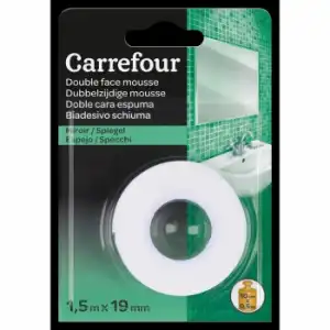 Cinta Adhesiva Doble Cara Interior Efecto Espejo 1,5 m x 19 mm