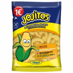 Aperitivo de maíz horneado Jojitos Aspil sin gluten y sin azúcar añadido 85 g.