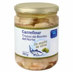 Bonito del norte en aceite de oliva Carrefour 260 g.