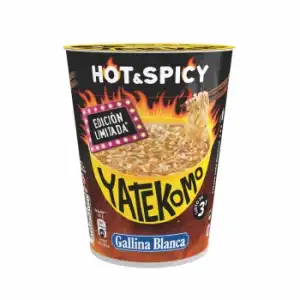 Fideos orientales Yatekomo hot&spicy Gallina Blanca 60 g.