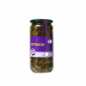 Espinacas sin sal añadida Carrefour 425 g.