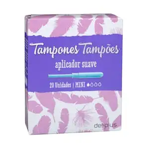 Tampones mini Deliplus con aplicador suave Caja 1 ud