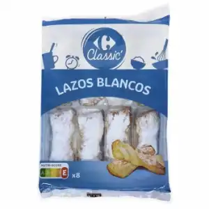 Lazos de hojaldre blancos Carrefour Classic' 8 ud.