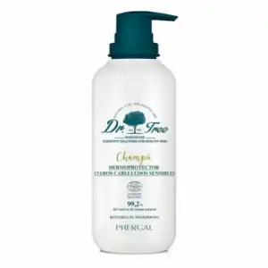 Champú dermoprotector para cueros cabelludos sensibles ecológico Dr. Tree 400 ml.