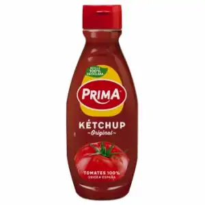 Kétchup clásico Prima sin gluten envase 730 g.