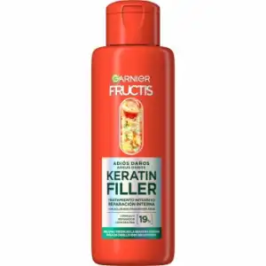 Tratamiento Intensivo Keratin Filler adiós daños con aceite de marula para cabello dañado Fructis Garnier 200 ml.