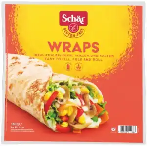 Wraps Schär sin gluten y sin lactosa 160 g.