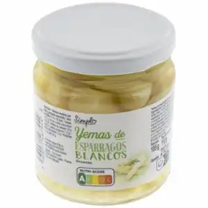 Yemas de espárrago blanco gruesas Simpl 110 g.